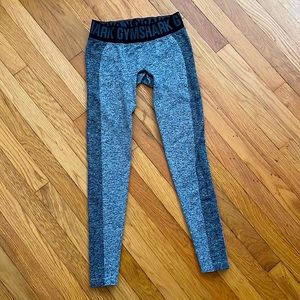 Gymshark Flex Low Rise Leggings - Black Marl/Charcoal